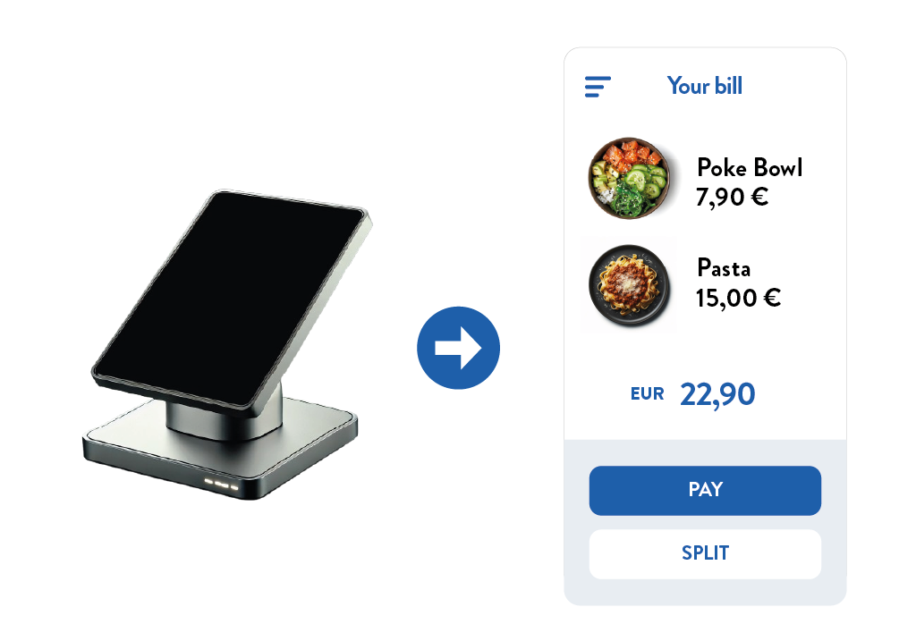 Charge at your table tablet